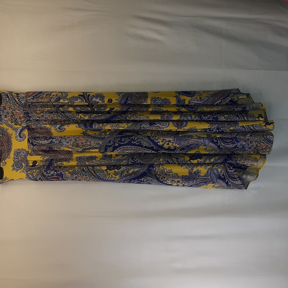 Cat D paisley print boho slit palazzo pants
